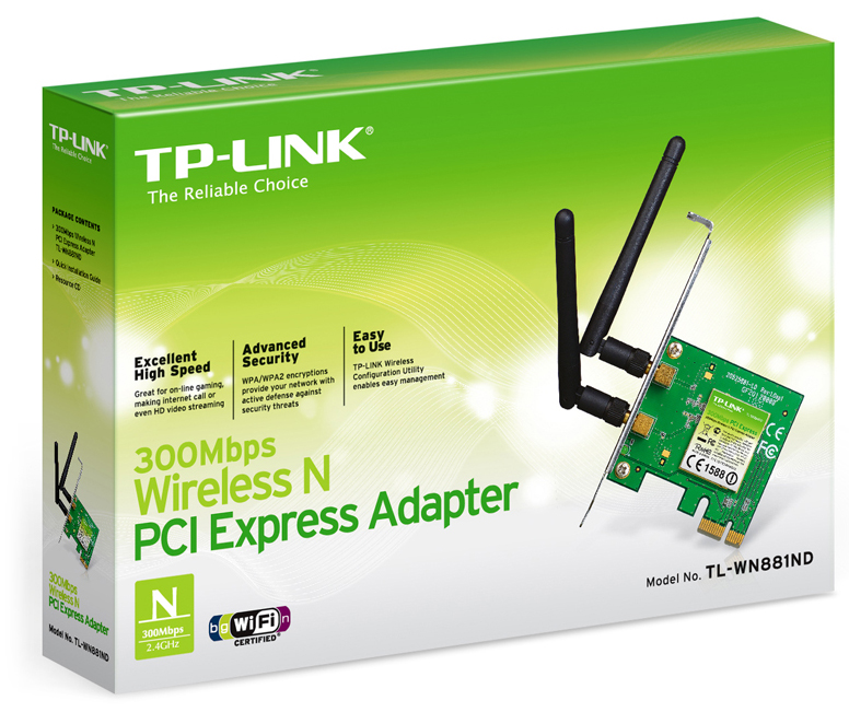 Placa Rede TP-Link Wireless N 300Mbps TL-WN881ND 2